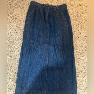 Bushwacker Vintage Dark Denim High-Waist Maxi Skirt